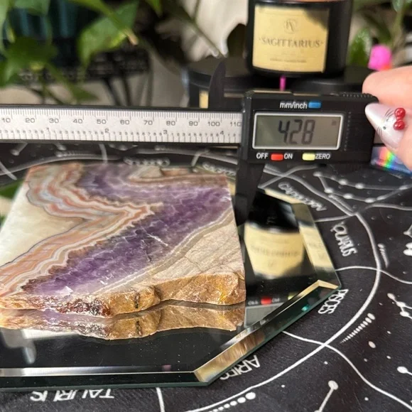 Amethyst Agate Slab on Stand - Picture 5 of 9